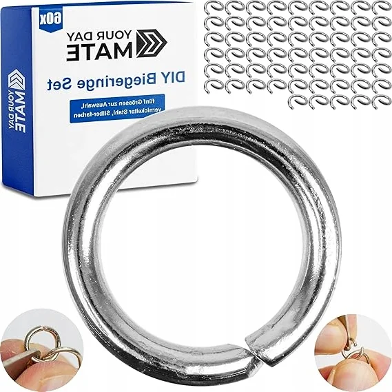 METALOWE PIERŚCIONKI DO BIŻUTERII O RING 60SZT METALOWE PIERŚCIONKI 60SZT / Mewex