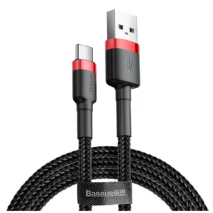 Baseus Kabel Cafule USB-C 3A 0.5M red black CATKLF-A91 - Kable USB - miniaturka - grafika 1