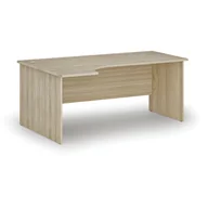 Biurka - Biurko narożne PRIMO WOOD, 1800 x 1200 mm, lewe, dąb naturalny - miniaturka - grafika 1