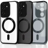 Etui i futerały do telefonów - Etui do Samsung Galaxy S25 Do Magsafe, Przezroczyste, Metal Case Szkło - miniaturka - grafika 1