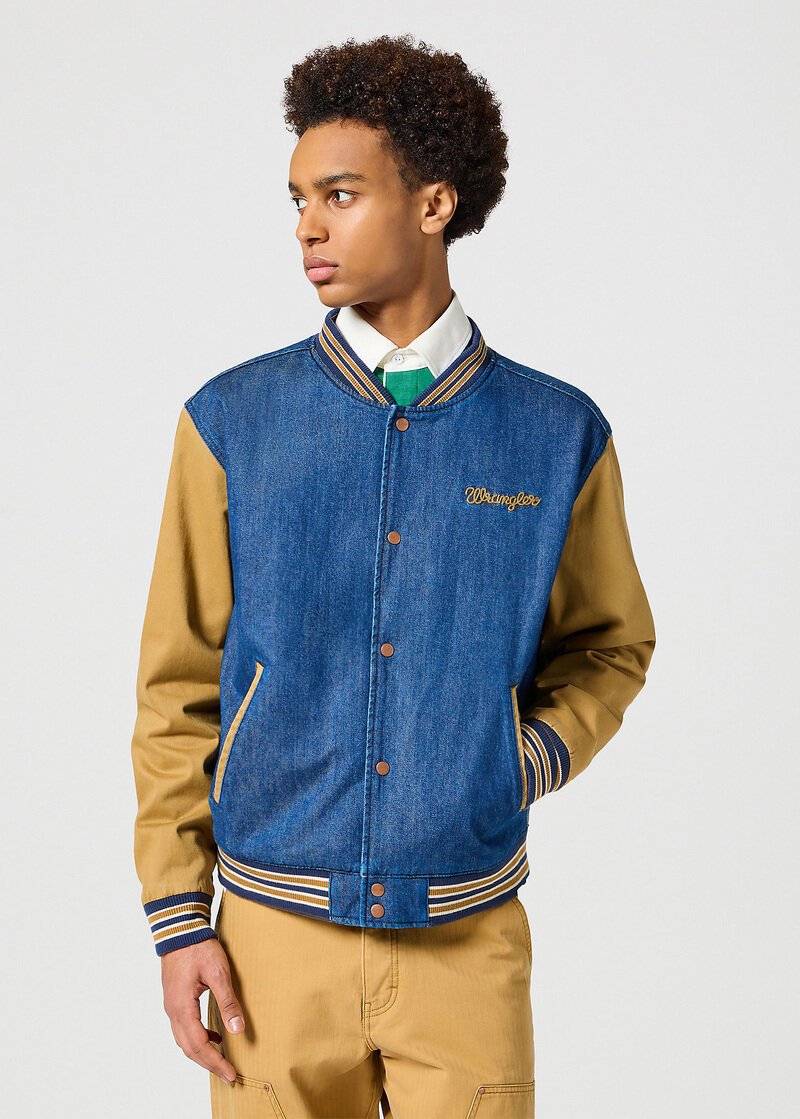 Męska kurtka jeansowa Wrangler VARSITY JACKET M