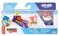 Figurki dla dzieci - Sonic The Hedgehog - GO GO RACERS - AMY mini wyrzutnia i pojazd 3cm - miniaturka - grafika 1