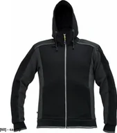 Odzież robocza - CERVA DAYBORO - męska bluza, kaptur, odblaskowe elementy, 55% bawełna, 45% poliester - czarny S - miniaturka - grafika 1