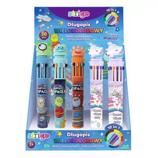 Długopis wielokolorowy 10kol. Monster & Unicorn strigo p30 mix cena za 1 sztukę - Długopisy - miniaturka - grafika 1