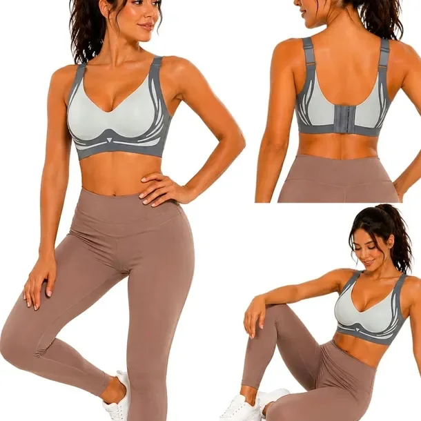 Biustonosz Sportowy Damski Push Up Modelujący Bezszwowy Wkładki Rozmiar L