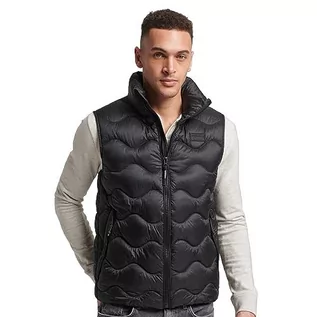 Sukienki - Superdry Studios XPD Gilet Sukienka męska, Czarny, M - grafika 1