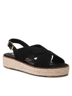 Espadryle damskie - Tamaris Espadryle 1-28224 Czarny - grafika 1