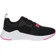 Buty dla dziewczynek - Buty Puma Wired Run Jr 374214 20 czarne - miniaturka - grafika 1