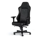 Fotele gamingowe - Noblechairs HERO Black Platinum White Gamingowy do 150kg Skóra ECO Czarno-biały - miniaturka - grafika 1