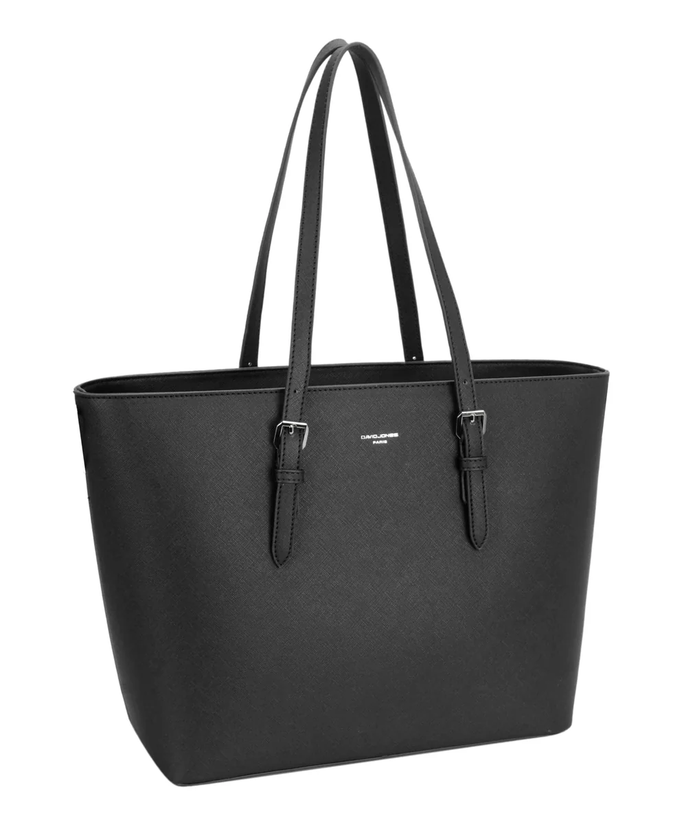 David Jones - Duża damska torebka na zakupy - Dziewczęca torba na zajęcia z liceum - Torba na ramię ze skóry PU z długim uchwytem - Shopper o dużej ..