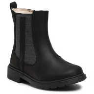 Kozaki damskie - Clarks Kozaki Astrol Orin T 261541066 Black Leather - miniaturka - grafika 1