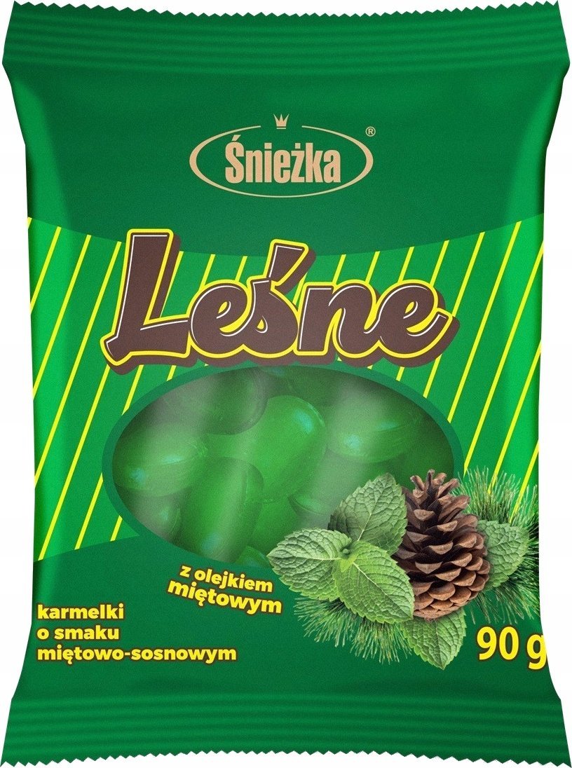 Karmelki o smaku miętowo - sosnowym Leśne 90 g Śnieżka
