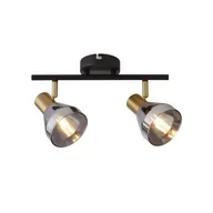 Lampy sufitowe - Westminster lampa sufitowa (spot) 2xE14 czarna/satynowy mosiądz 23801-2SM - miniaturka - grafika 1