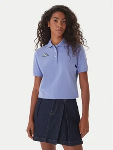 Kappa Polo Logo Sharas Wss 302B3C0 Fioletowy Regular Fit - Koszulki i topy damskie - miniaturka - grafika 1