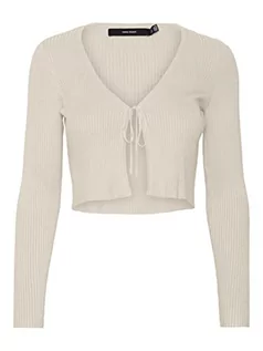 Kurtki damskie - VERO MODA Damska kurtka z dzianiny Vmglory Rib Ls Tie String Cardi Ga Noos, brzoza, XL - grafika 1