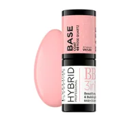 Lakiery hybrydowe - Eveline Hybrid Professional Baza hybrydowa budująca 3w1 03 Rose Quartz 5ml - miniaturka - grafika 1