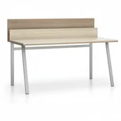 Stoły i stoliki do biura - B2B Partner Stół biurowy SINGLE LAYERS z przegrodami, dąb naturalny / dąb bejcowany 611559 - miniaturka - grafika 1