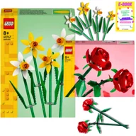 Klocki - LEGO ICONS BOTANICAL KWIATY - Róże i Żonkile (40647) (40747) DLA NIEJ NIEGO PREZENT + EBOOK - miniaturka - grafika 1