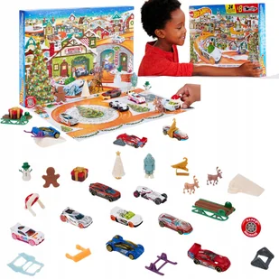 KALENDARZ ADWENTOWY HOT WHEEELS SAMOCHODZIKI ZESTAW AUTKA DLA DZIECI 24EL - Ozdoby bożonarodzeniowe - miniaturka - grafika 1