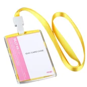 Identyfikatory - Etui na kartę identyfikacyjną Reap z żółtą smyczą - miniaturka - grafika 1