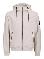 Kurtki męskie - Bestseller A/S Męska kurtka JJEBASIC Softshell Hood NOOS, Moonbeam, XXL, Moonbeam - miniaturka - grafika 1
