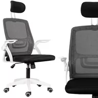 Fotele i krzesła biurowe - Fotel Krzesło Biurowy Biały Obrotowy - miniaturka - grafika 1