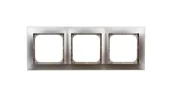 Klawisze i ramki - LEDart 3-krotna pozioma i pionowa, Ospel Impresja R-3Y/23, kolor tytan - miniaturka - grafika 1