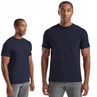 Koszulki męskie - T-shirt Gruba Koszulka Męska 100% Bawełna Fruit Loom 610440 GRANATOWY L - miniaturka - grafika 1