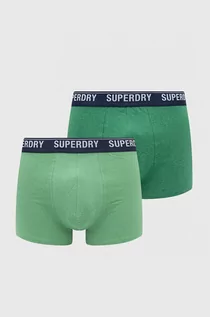 Majtki męskie - Superdry bokserki (2-pack) męskie kolor zielony - grafika 1