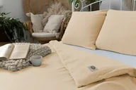 Pościel - Matex Pościel bawełniana muślinowa 160x200 beżowa 15 jednobarwana - miniaturka - grafika 1