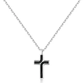 Naszyjniki męskie - Brosway Naszyjnik męski ze stali nierdzewnej z symbolami krzyża, naszyjnik męski kolekcja Bacliner - BBC07 - miniaturka - grafika 1