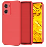 Etui i futerały do telefonów - Etui Do Motorola Moto E15 / G05 Czerwone, Matowe, Silikonowe, Plecki - miniaturka - grafika 1