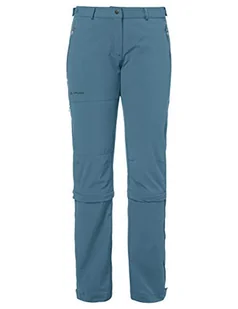 VAUDE VAUDE Spodnie damskie Farley Stretch Capri T-zip II szary Blue Gray 38 Kurz 04577 - Spodnie damskie - miniaturka - grafika 1