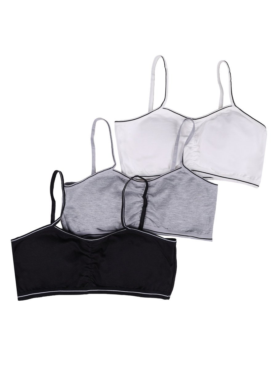 Stanik biustonosz top dziewczęcy miękki gładki 3PAK 134-140 MYWAY