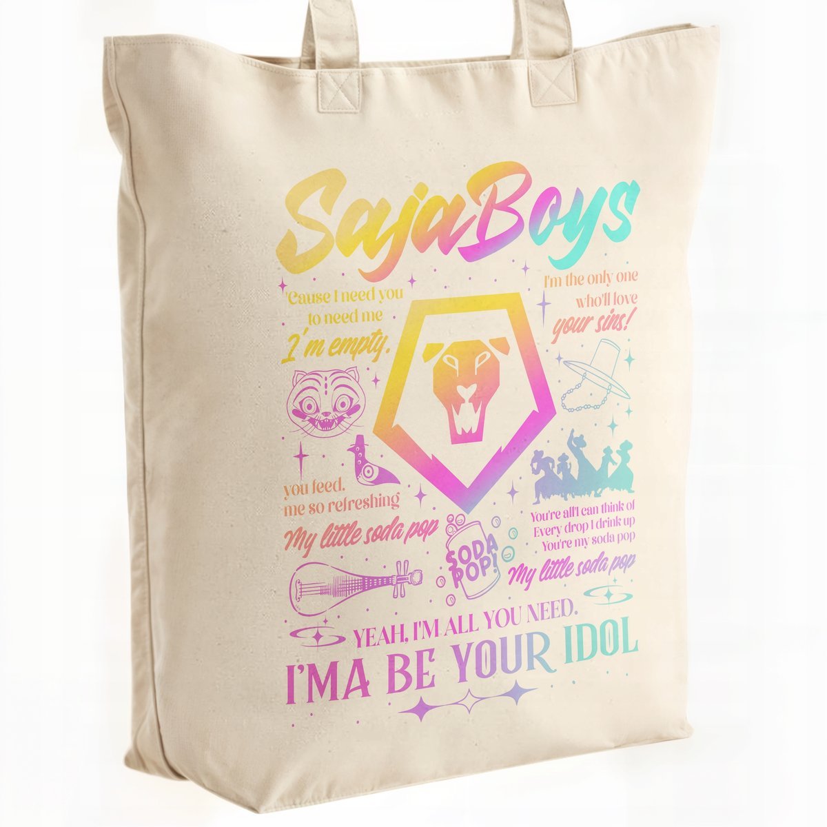 Torba bawełniana premium KPopowe Łowczynie Demonów Huntrix Saja Dla Fanów