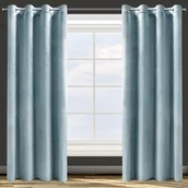 Zasłony - Zasłona na przelotkach ROSA 140 x 250 cm morski - miniaturka - grafika 1
