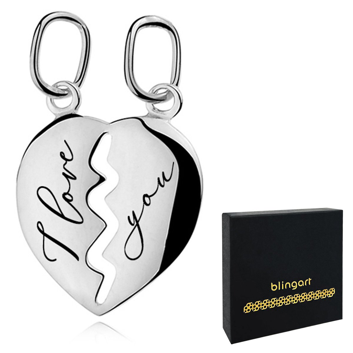 Srebrna zawieszka dla par SERCE łamane GRAWER SREB