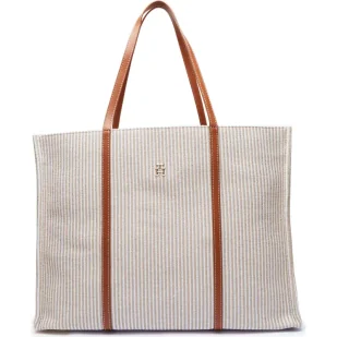 Tommy Hilfiger Shopperka z dodatkiem skóry - Torebki damskie - miniaturka - grafika 1