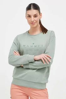 Bluzy damskie - Mammut bluza Core ML Logo damska kolor zielony z nadrukiem - grafika 1