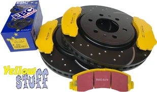 Przednie klocki YellowStuff + NAWIERCANE NACINANE tarcze hamulcowe EBC seria GD Ford F-150 2010- - Tarcze hamulcowe - miniaturka - grafika 7