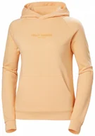 Bluzy sportowe damskie - Damska bluza dresowa nierozpinana z kapturem Helly Hansen Core Hoodie - żółta - HELLY HANSEN - miniaturka - grafika 1