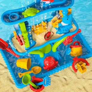 2 x DUŻY STOLIK STÓŁ WODNY PIASKOWNICA DLA DZIECI DO ZABAWY 5 PIĘTER XL MAT - Zabawki do piasku 2 x DUŻY STOLIK STÓŁ WODNY PIASKOWNICA DLA DZIECI DO ZABAWY 5 PIĘTER XL MAT - Zabawki do piasku - miniaturka - grafika 1