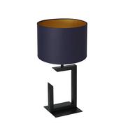 Lampy stojące - Luminex H 450 Black 3406 Lampa stołowa lampka 1x60W E27 czarny/niebieski/złoty - miniaturka - grafika 1