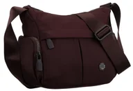 Torebki damskie - Listonoszka damska PETERSON mała torebka na ramię kieszonki na suwak sportowa modna burgundowa - miniaturka - grafika 1