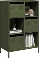 Szafki biurowe - vidaXL vidaXL Szafka, oliwkowa, 68x39x103,5 cm, stal - miniaturka - grafika 1