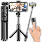 Selfie stick - Selfie Stick Statyw z Bluetooth i Pilotem Uchwyt do Smartfona - miniaturka - grafika 1