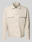 Kurtki męskie - Kurtka koszulowa o kroju regular fit z kieszeniami na piersi - miniaturka - grafika 1