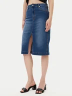 Spódnice - Silvian Heach Spódnica jeansowa Quofoy GPP25403LO Granatowy Regular Fit - miniaturka - grafika 1