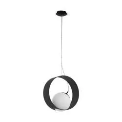 Eglo Camargo 98192 lampa wisząca zwis oprawa 1x40W E14 czarna biała - Lampy sufitowe - miniaturka - grafika 1