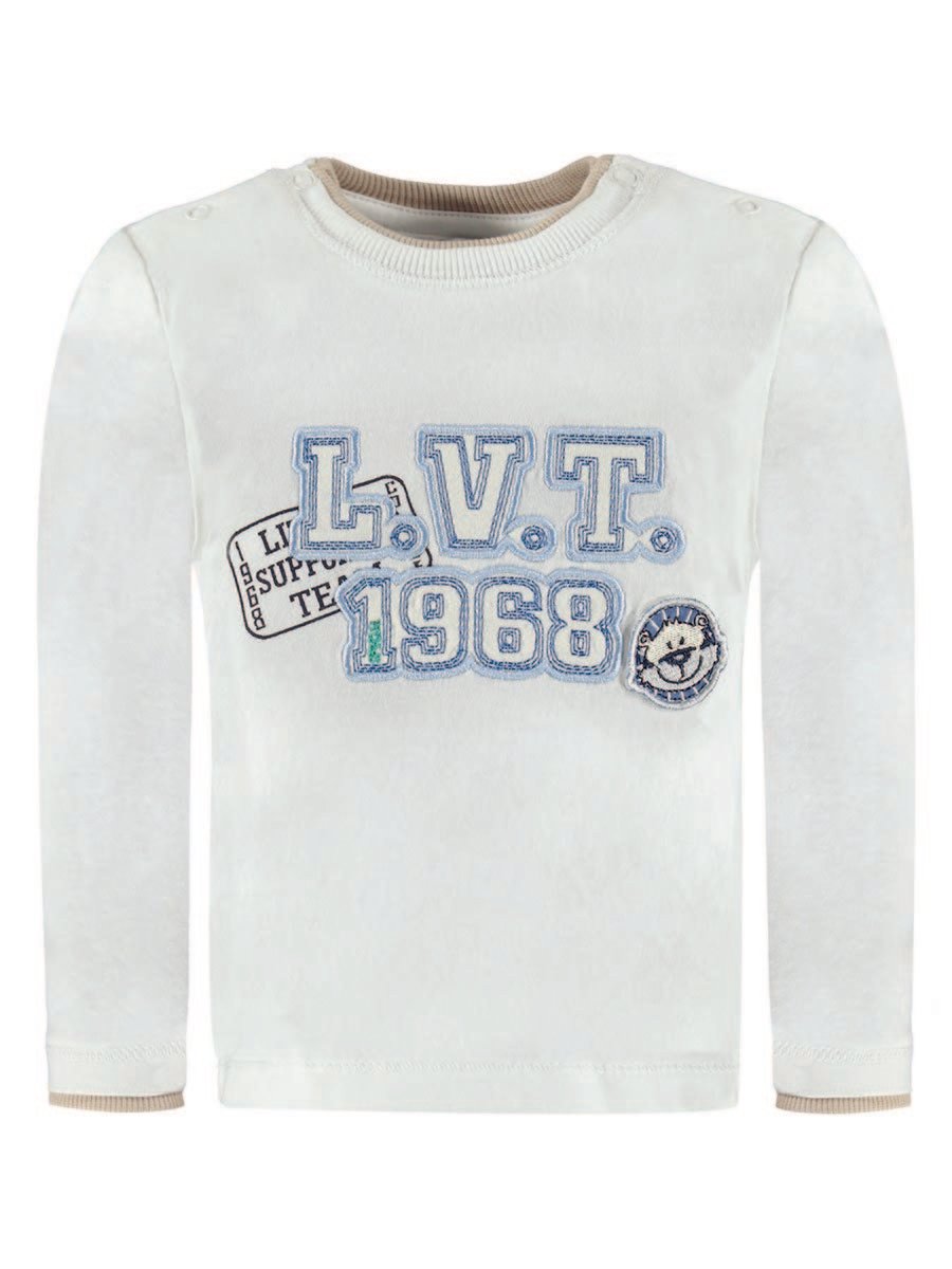 Chłopięca bluzka z długim rękawem biała Kanz r.80